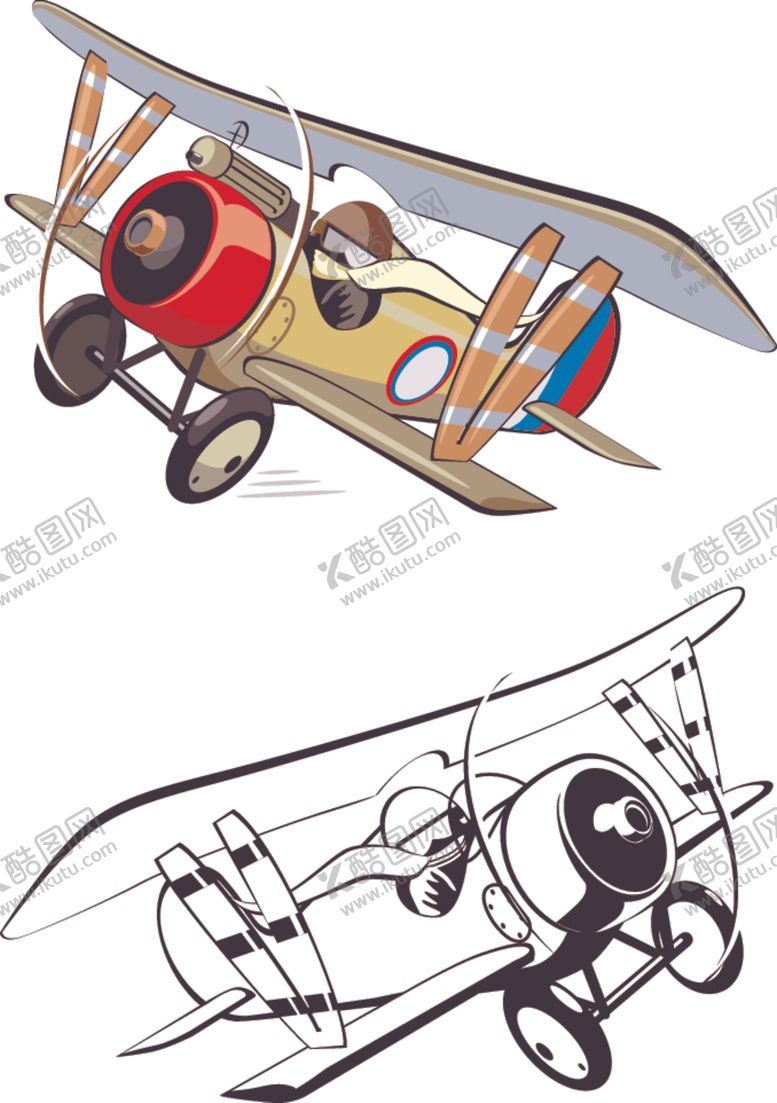 编号：36490510240258397060【酷图网】源文件下载-卡通造型民航客机飞机图片