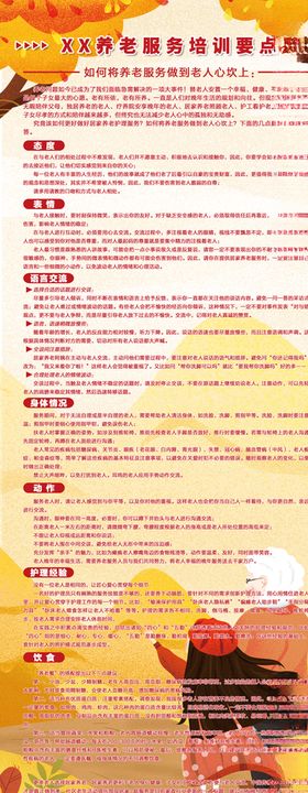 养老服务培训规范要点展架
