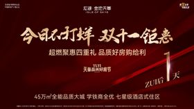 双11购房节活动背景板