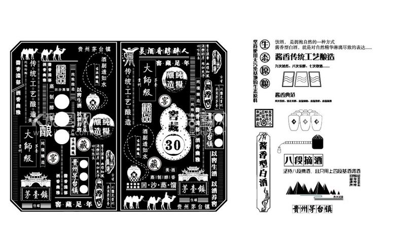 编号：84235609150501419841【酷图网】源文件下载-酿造工艺图贵州茅台镇白酒素材