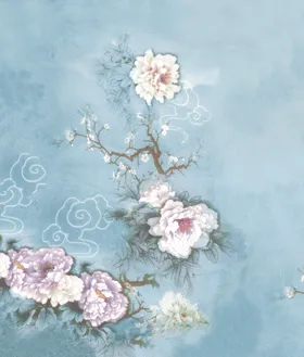 抽象花型扎染花