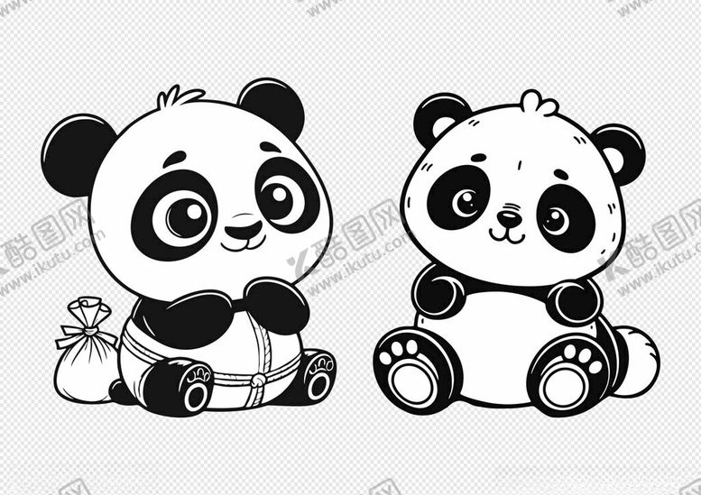 编号：40185602210217527204【酷图网】源文件下载-卡通熊猫