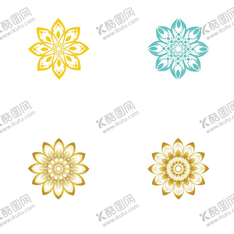 编号：24013809260705179810【酷图网】源文件下载-抽象花朵图标