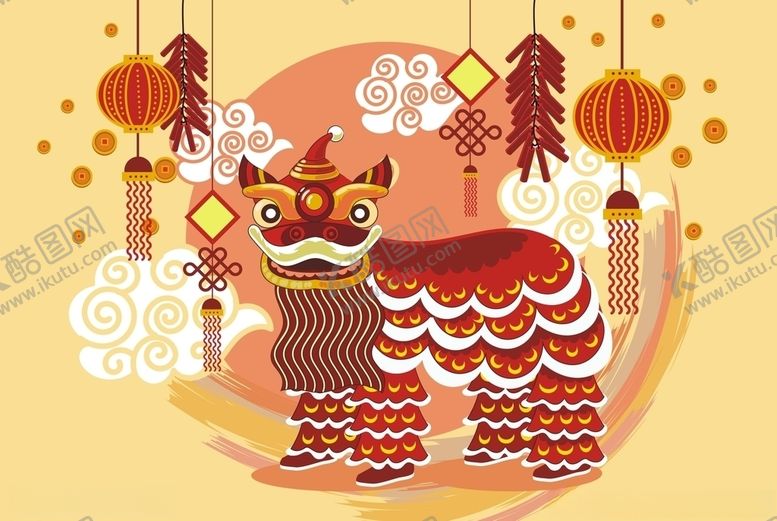 编号：34475110062113432819【酷图网】源文件下载-新年插画