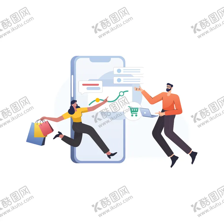 编号：54771304161849108937【酷图网】源文件下载-手绘电子购物