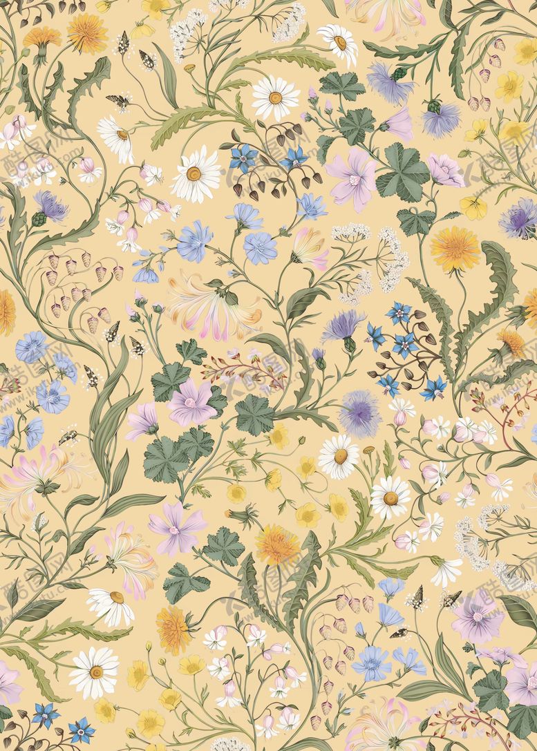 编号：46548209261142093157【酷图网】源文件下载-复古花卉图案背景