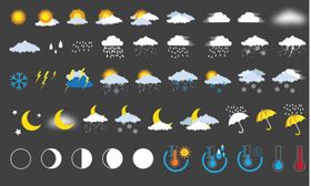 时尚天气图标