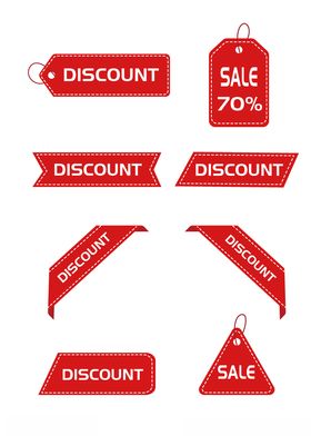 促销标签爆款热卖特惠清仓