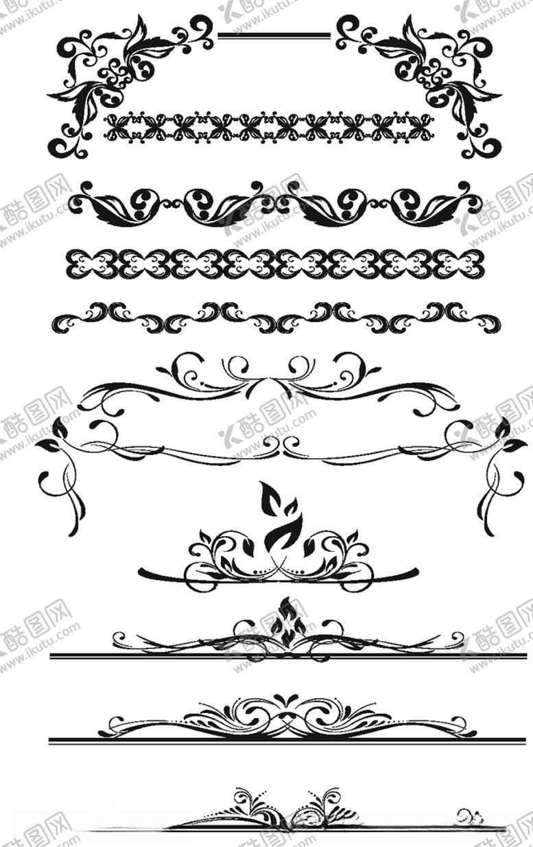 编号：99584810110805466764【酷图网】源文件下载-古典花纹合集