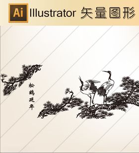 传统剪纸手绘线稿壁纸