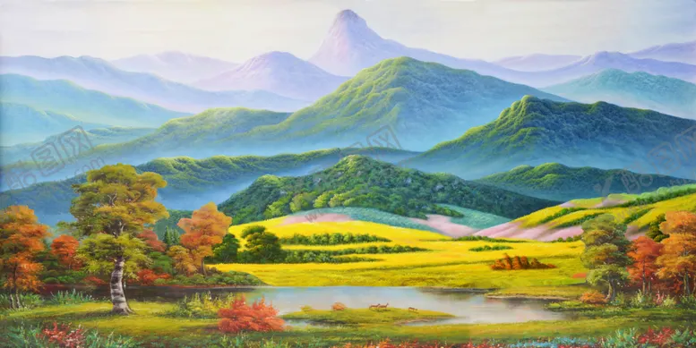 编号：33952502181304195922【酷图网】源文件下载-风景油画