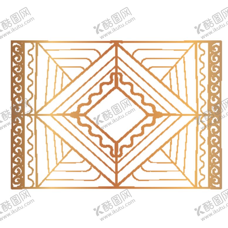 编号：89423910011830343833【酷图网】源文件下载-创意金色花纹图案设计