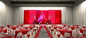 婚礼现场舞台迎宾区场景布置