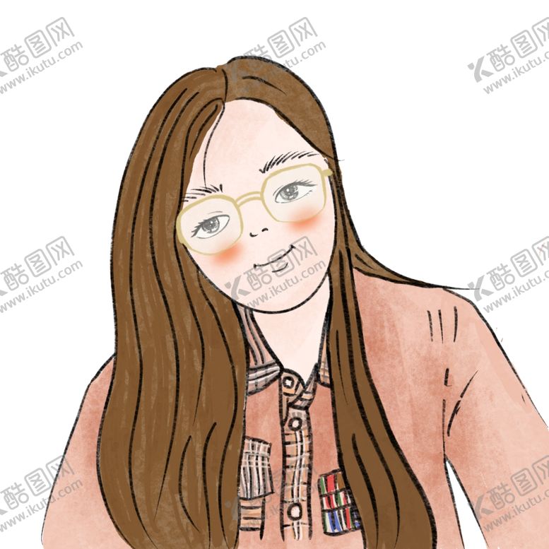 编号：80136401290440108893【酷图网】源文件下载-手绘卡通女孩头像
