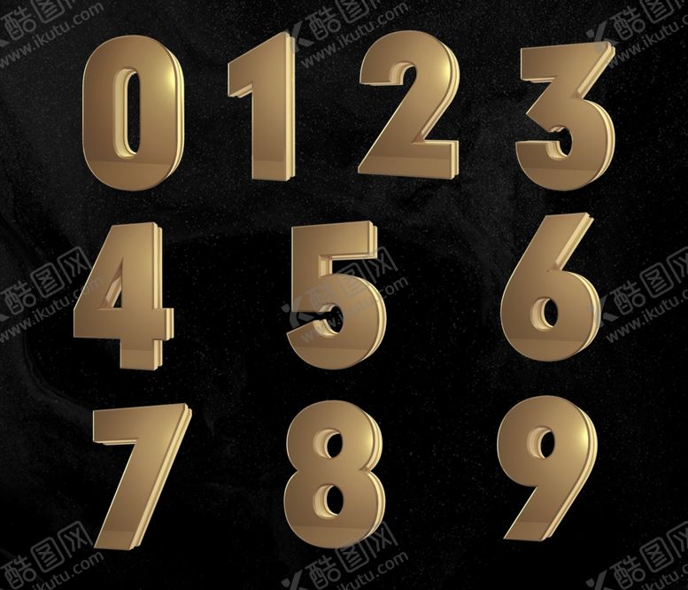 编号：88401605102316574189【酷图网】源文件下载-金属数字
