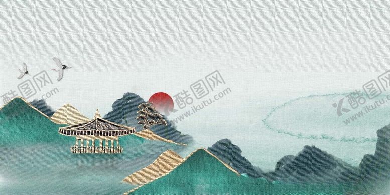 编号：40824111150255012886【酷图网】源文件下载-水墨山水间的诗意景象