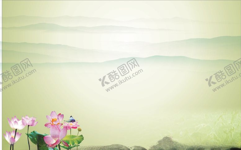 编号：80994109231524323137【酷图网】源文件下载-水墨荷花