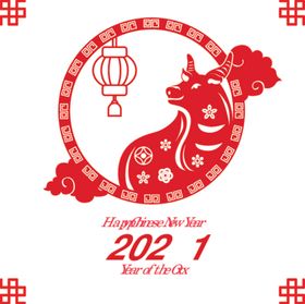牛新年展板背景