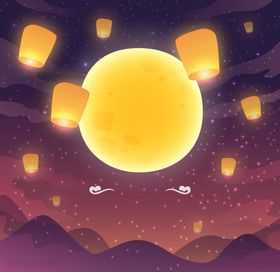 中秋节灯笼背景
