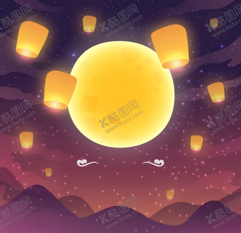 编号：61126606280244493010【酷图网】源文件下载-中秋节灯笼海报