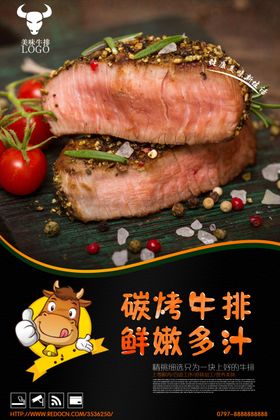 牛排文化宣传海报