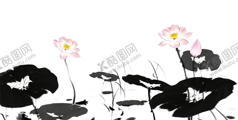 编号：68821207090922253860【酷图网】源文件下载-水墨荷花粉色荷花荷花意境