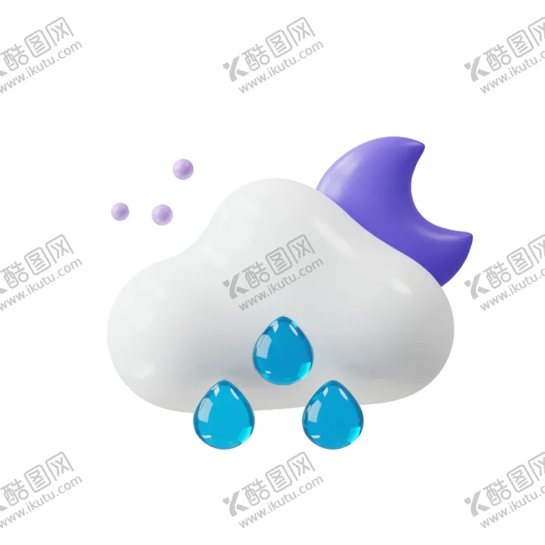 编号：97617001271525232140【酷图网】源文件下载-3D图标素材天气