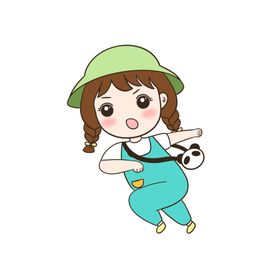 手绘小女孩