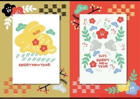 日式风格可爱书签插画