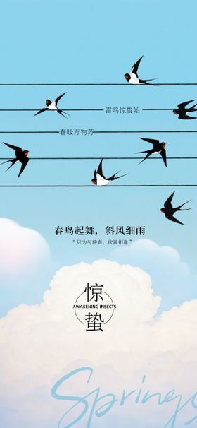 惊蛰二十四节气海报