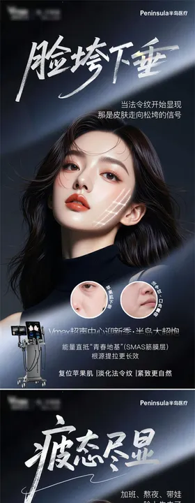 医美半岛大超炮仪器抗衰海报卖点