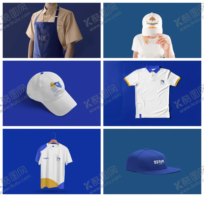 编号：33028904160440051038【酷图网】源文件下载-蓝色服饰品牌样机