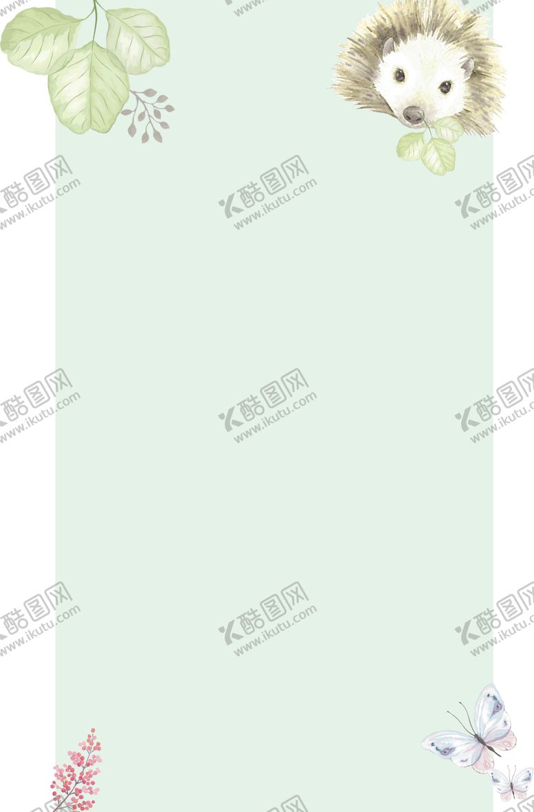 编号：92258601290501583008【酷图网】源文件下载-卡通动物植物背景模板