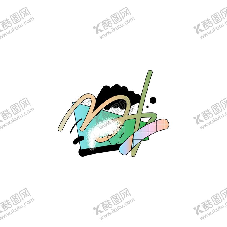 编号：07146209142326010275【酷图网】源文件下载-孟菲斯图案酸性不规则