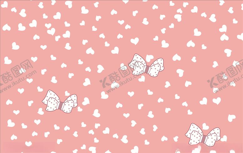 编号：82417110070031032755【酷图网】源文件下载-粉色背景蝴蝶结小爱心底纹