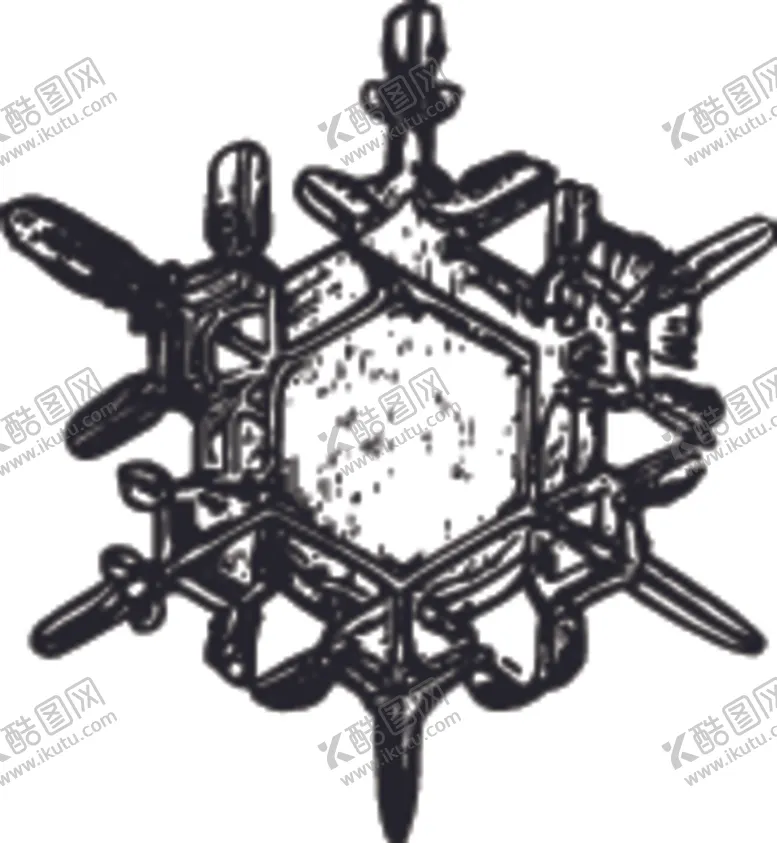 编号：63026905012309545216【酷图网】源文件下载-黑白手绘雪花