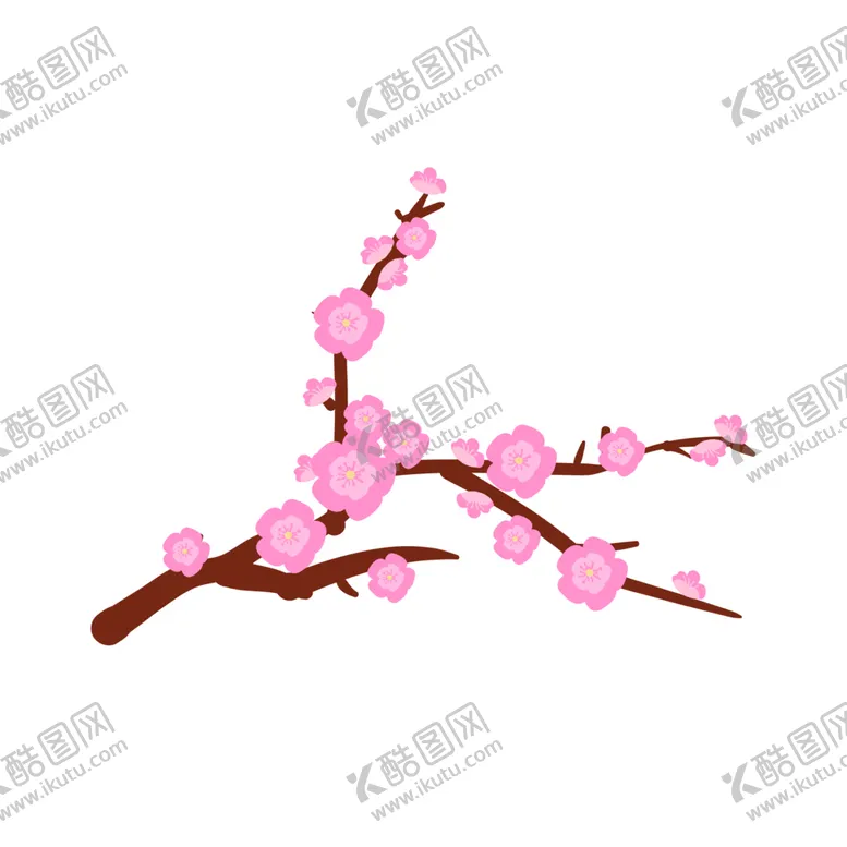 编号：40192701302102366906【酷图网】源文件下载-手绘桃花粉色小花