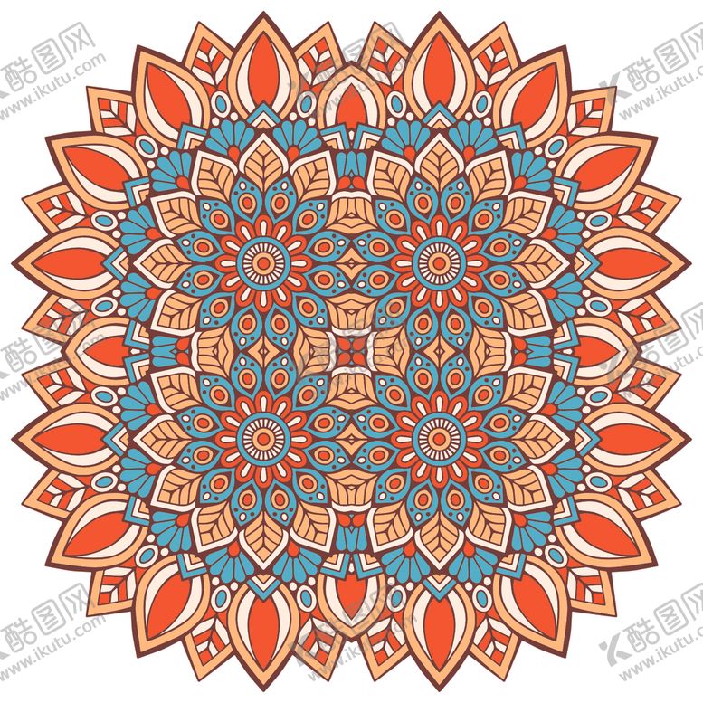 编号：29550310112327001151【酷图网】源文件下载-复古民族花纹