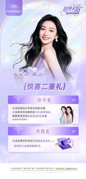 医美618活动礼品海报