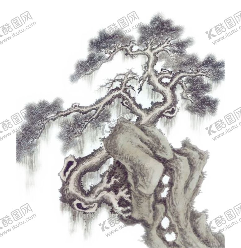 编号：26334905050551364565【酷图网】源文件下载-水墨中国风迎客松
