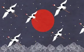 中国风背景日出东方装饰复古