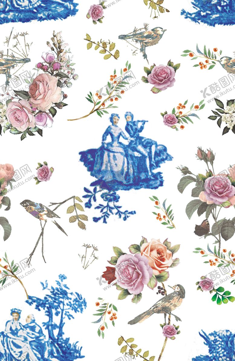 编号：83781610021725405697【酷图网】源文件下载-欧美花鸟人像