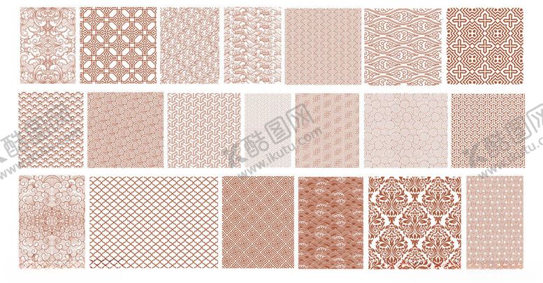 编号：18483811021411105956【酷图网】源文件下载-古典花纹底纹图案纹理集合