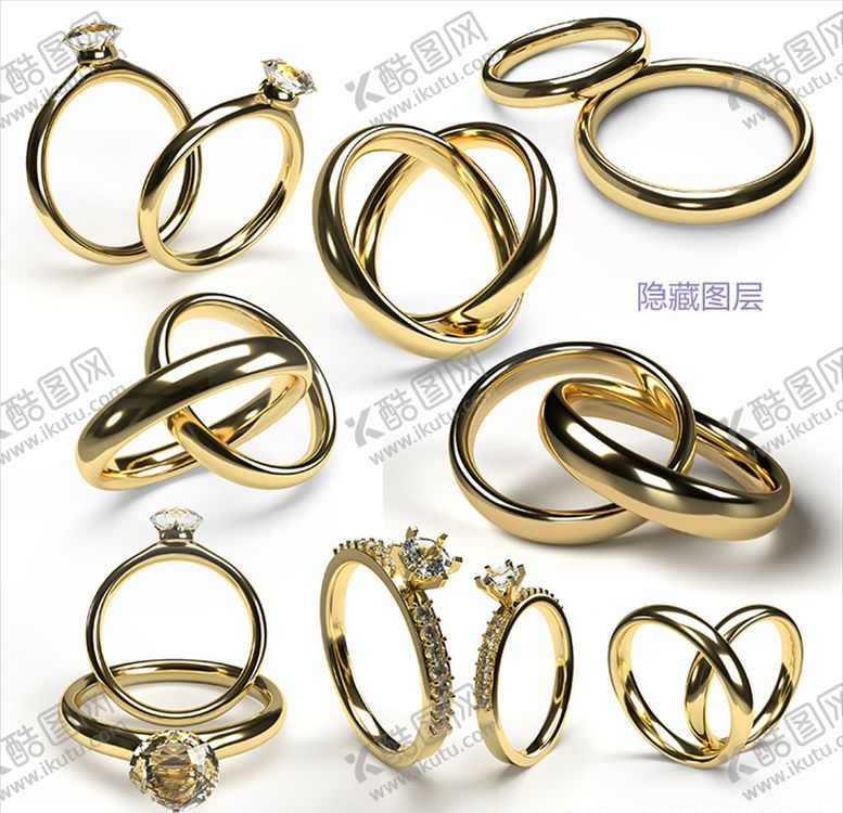 编号：29739606261357147718【酷图网】源文件下载-3D结婚戒指