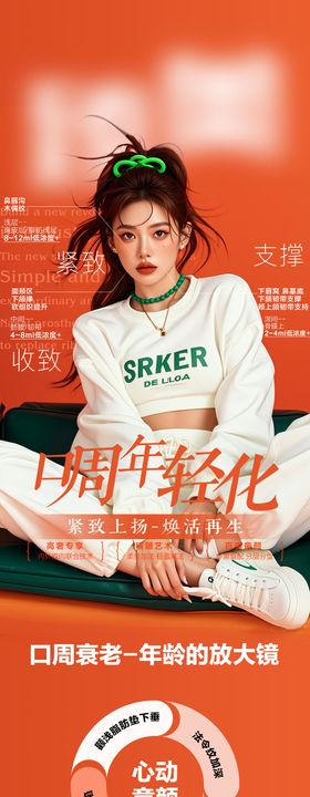 医美口周年轻化海报长图