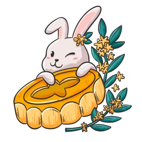 中秋插画节素材海报手绘人物