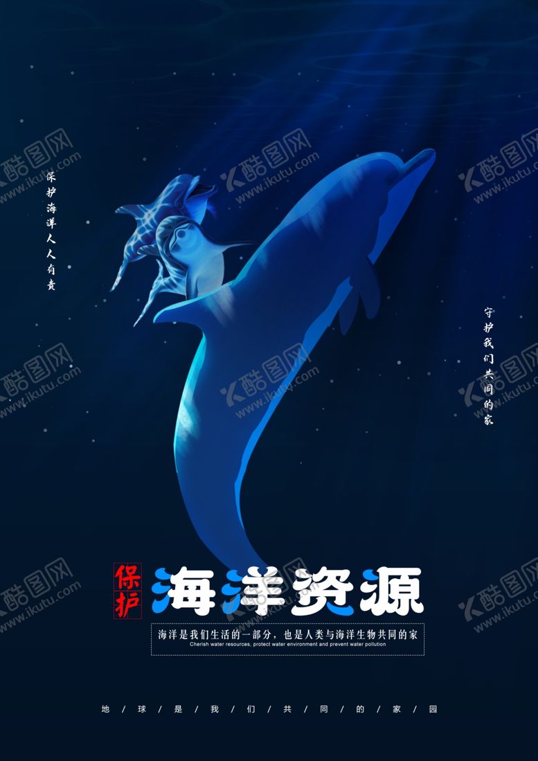 编号：68959012050012494997【酷图网】源文件下载-保护海洋资源海报