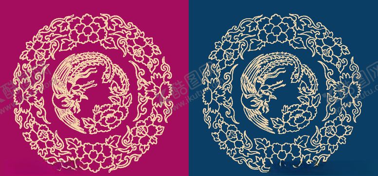 编号：71372004202340298870【酷图网】源文件下载-圆形底纹中国风矢量纹饰