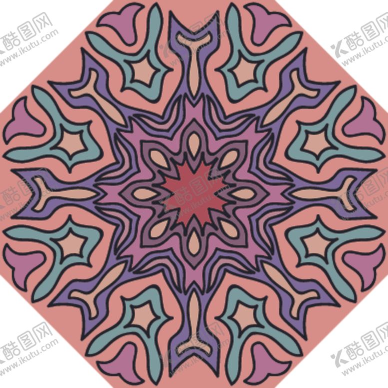 编号：95839609231857194585【酷图网】源文件下载-古典少数民族花纹底纹矢量