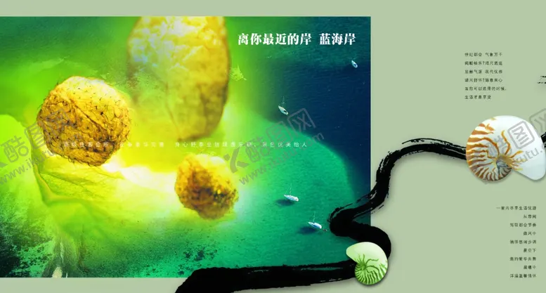 编号：62677506301903597061【酷图网】源文件下载-海洋生物创意地产文案海报